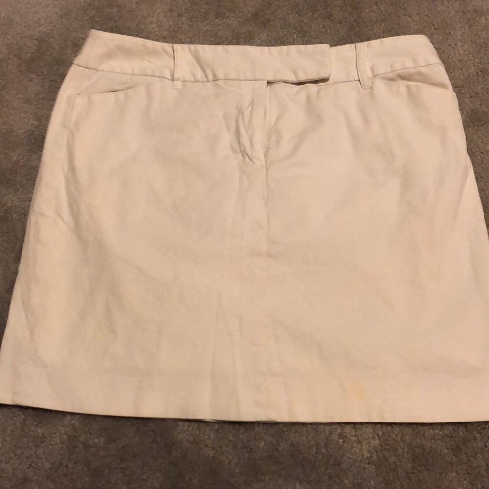 Ann Taylor LOFT White Cotton Skirt